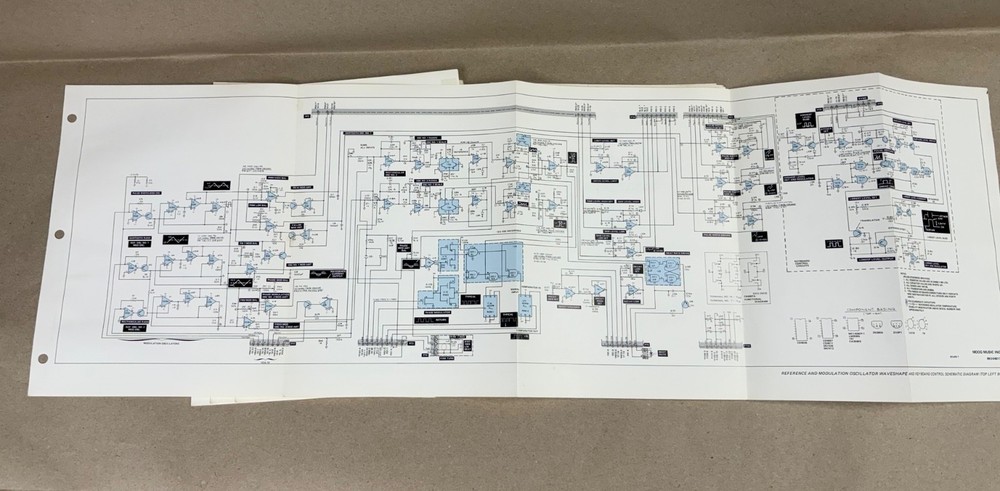RARE Polymoog Schematic Drawings Document models 280A 285A