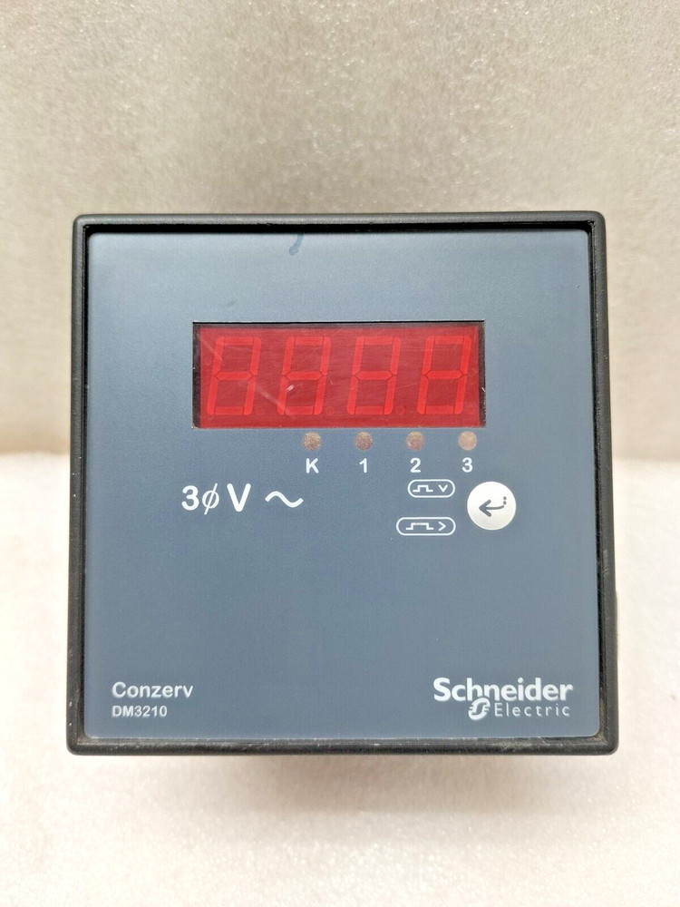 SCHNEIDER ELECTRIC CONZERV DM3210 THREE PHASE VOLTMETER