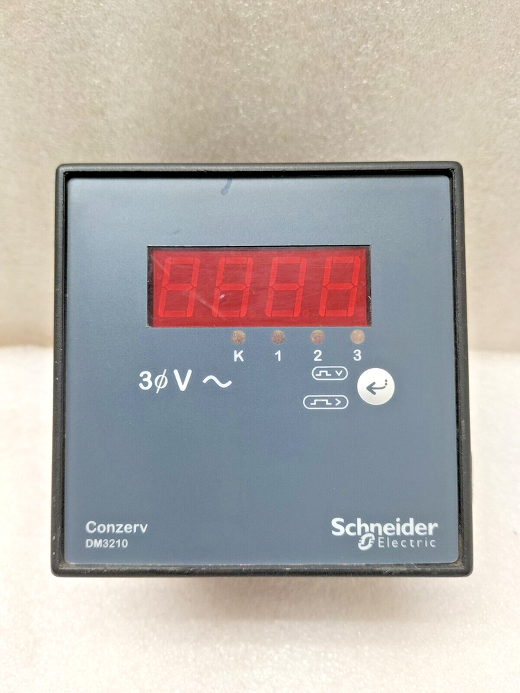 SCHNEIDER ELECTRIC CONZERV DM3210 THREE PHASE VOLTMETER