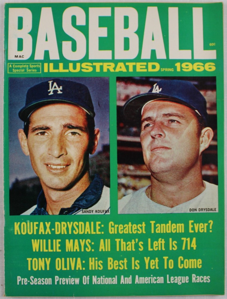 Baseball Illustrated 1966 Dodgers-  Koufax - Drysdale