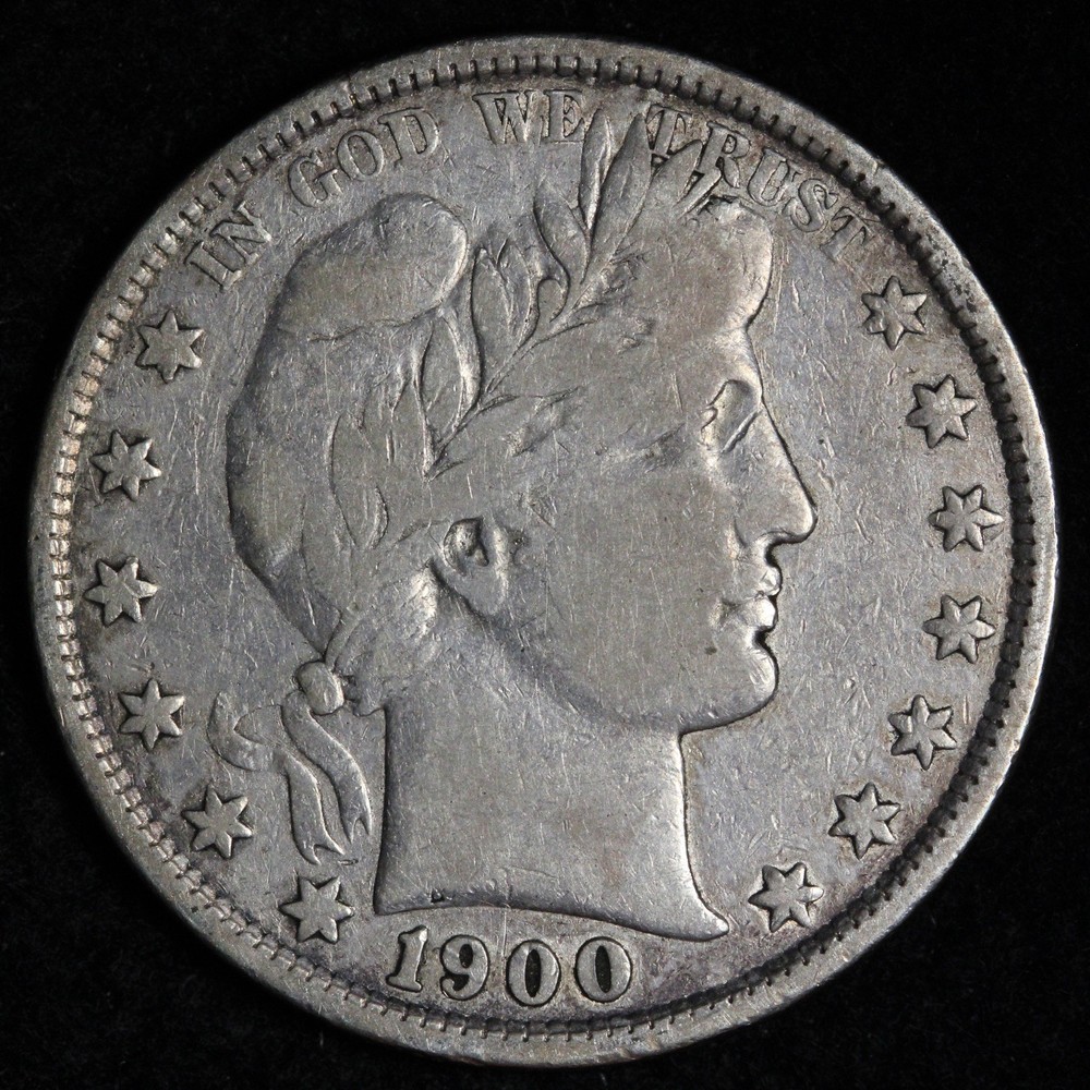 1900 Barber Silver Half Dollar FINE E347 RIAEY