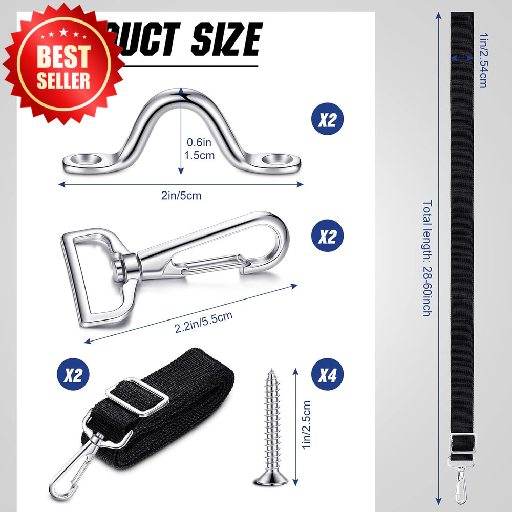 12pc Bimini Top Hardware Fitting Set 7/8" Jaw Slide Cap Eye End Deck Hinge Strap