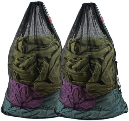 Mesh Laundry Bags 2 Pack Heavy Duty 23x35 Inch with Drawstring