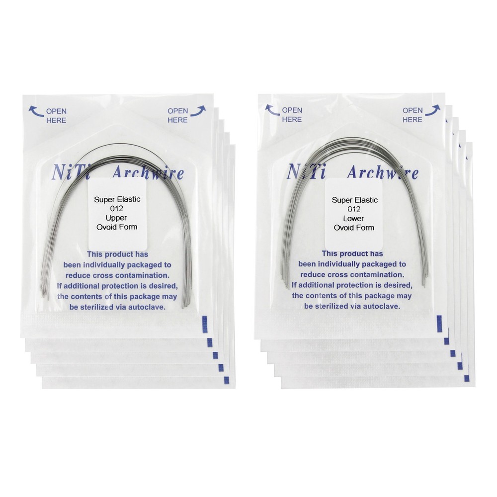 100pcs Dental Orthodontic Arch Wire Niti Super Elastic Round Rectangular Ovoid