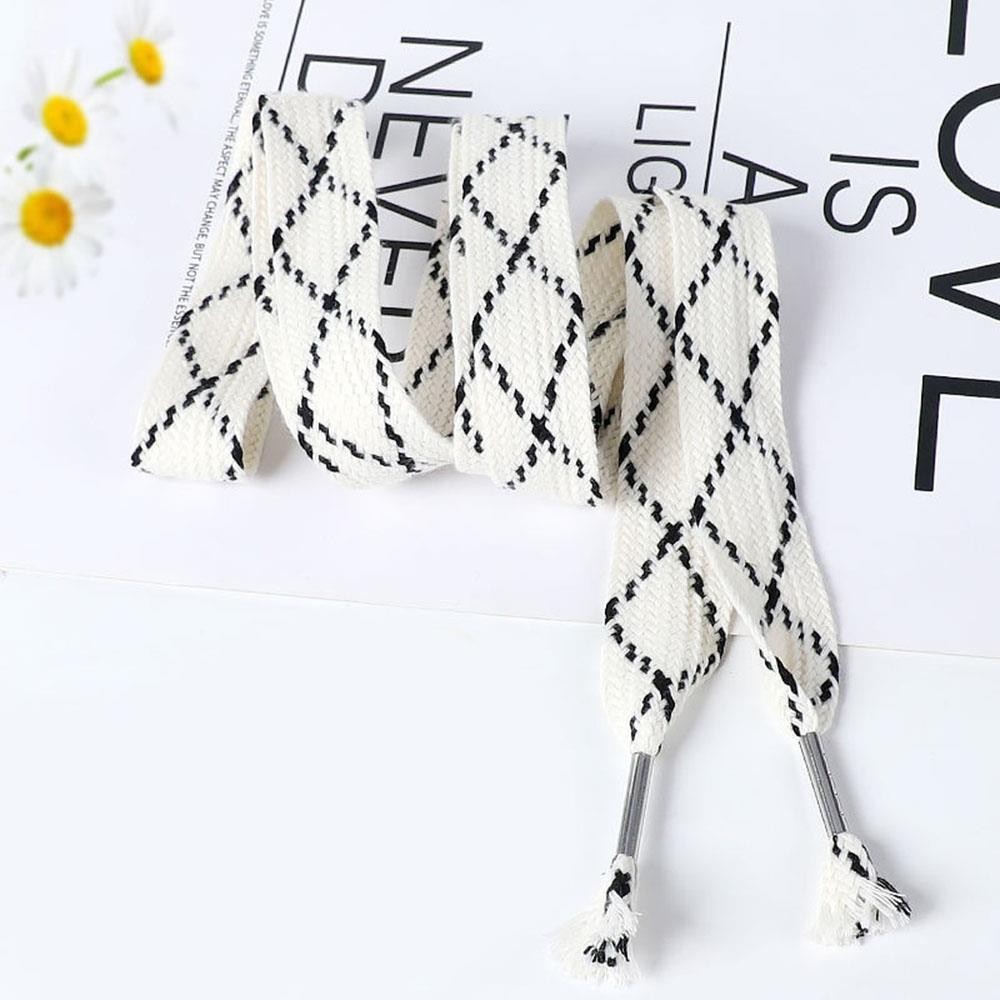 Flat Shoelaces Polyester Cotton Wide Design Durable for Everyday Use