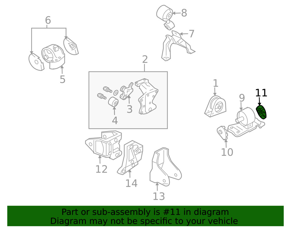 Genuine Mitsubishi Trans Mount Stopper MR197612
