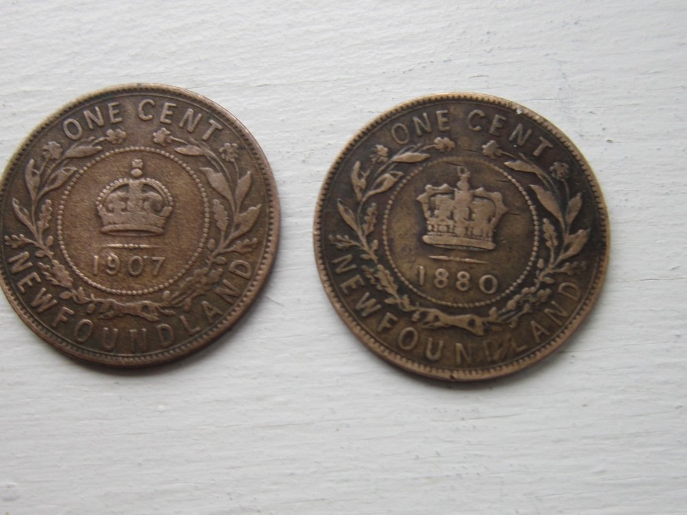 1880 & 1907 Newfoundland Large Cent Lot