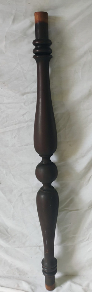 Antique Turned Solid Walnut Post Stretcher 39" wide