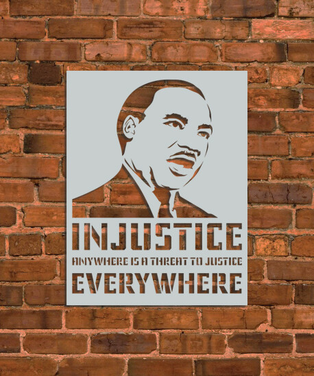MLK Justice Injustice Stencil