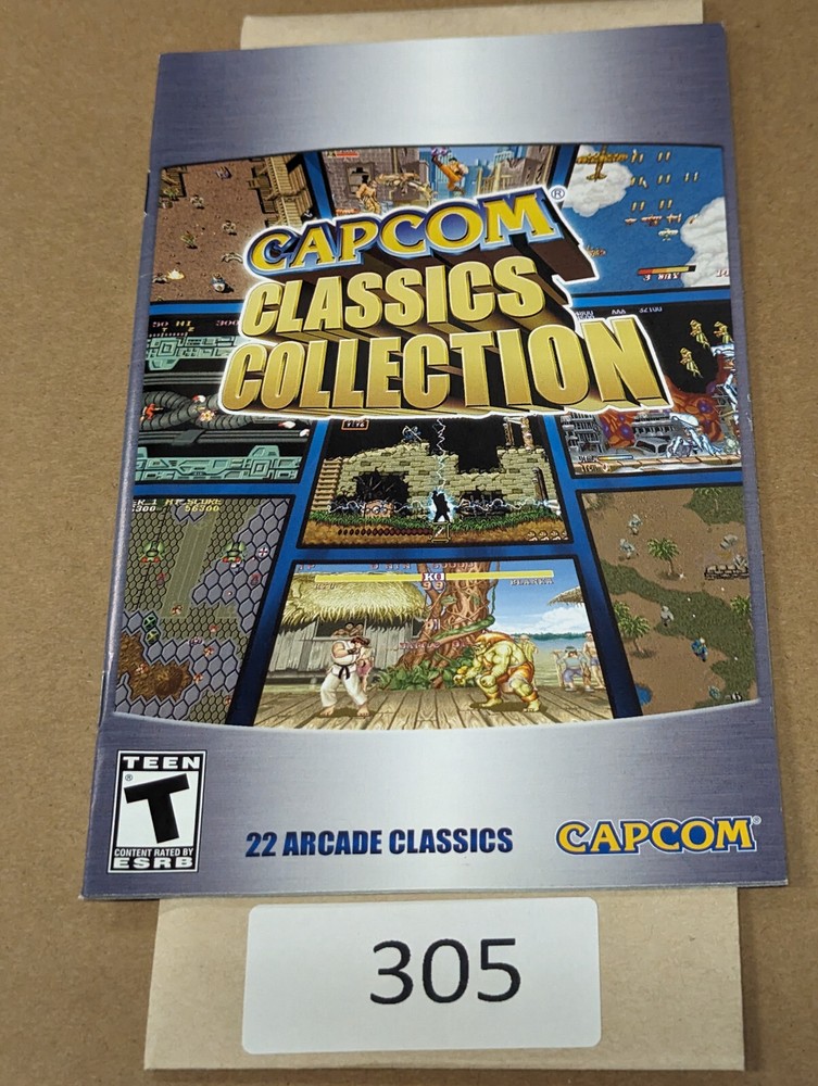 Capcom Classics Collection  - PS2 - Manual Only **NO GAME!