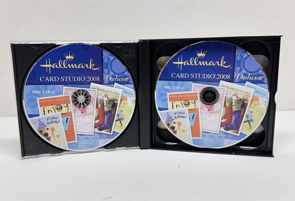Hallmark Card Studio 2008 CD for PC Windows with Clipart & Projects-Used