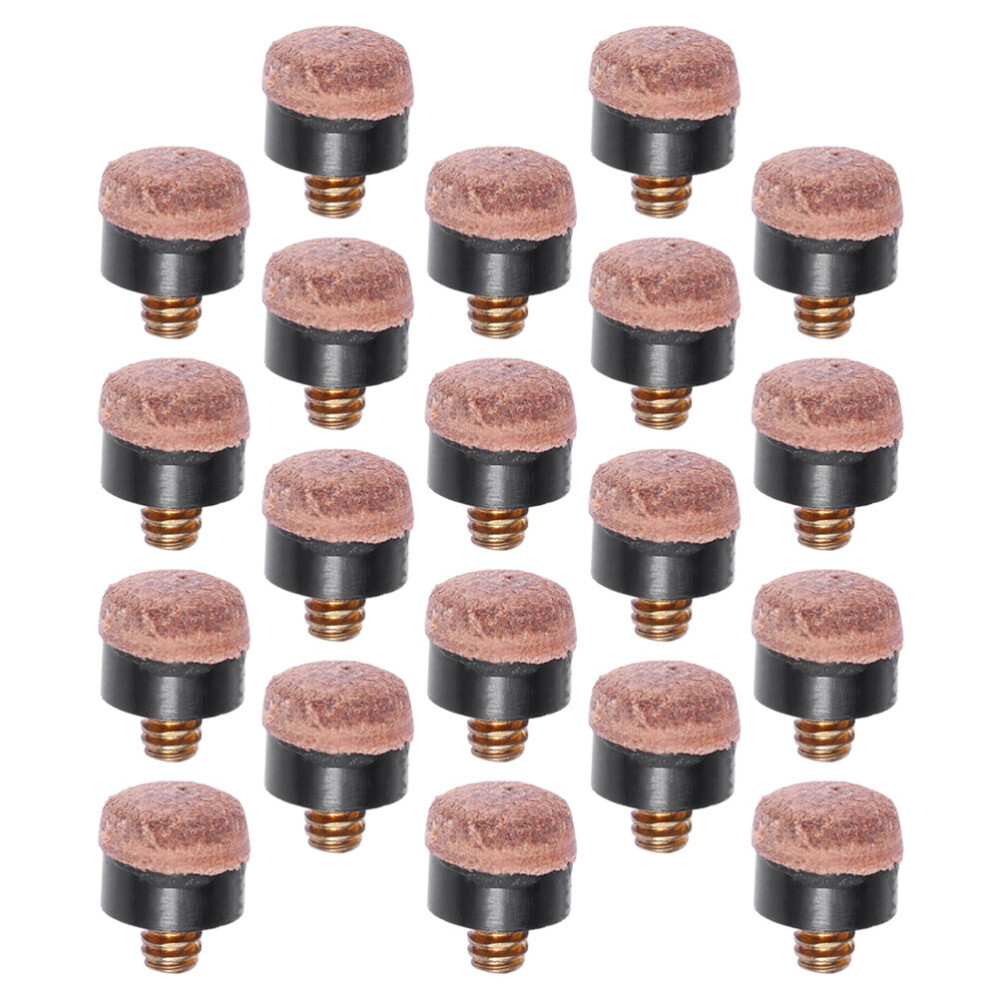 20PCS Practical Snooker Cue Tips Side Table Pool Stick Tips Pool Stick Tips