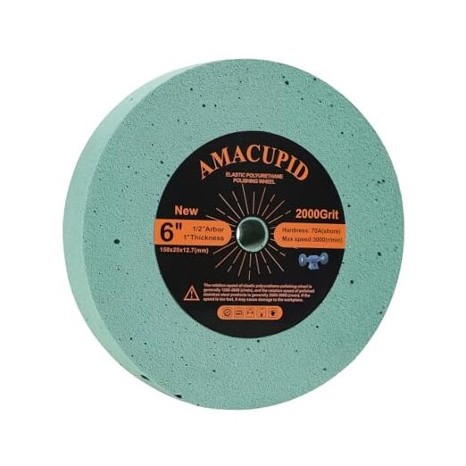 Elastic Polyurethane Buffing Wheels 6 Inch 2000 Grit. for Mirror Polished