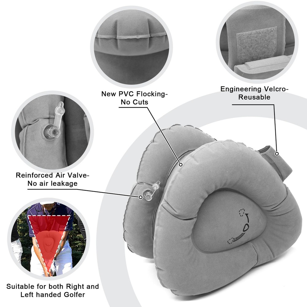 Golf Swing Training Aids Inflatable Triangle Teacher Fit Posture Correction P.
