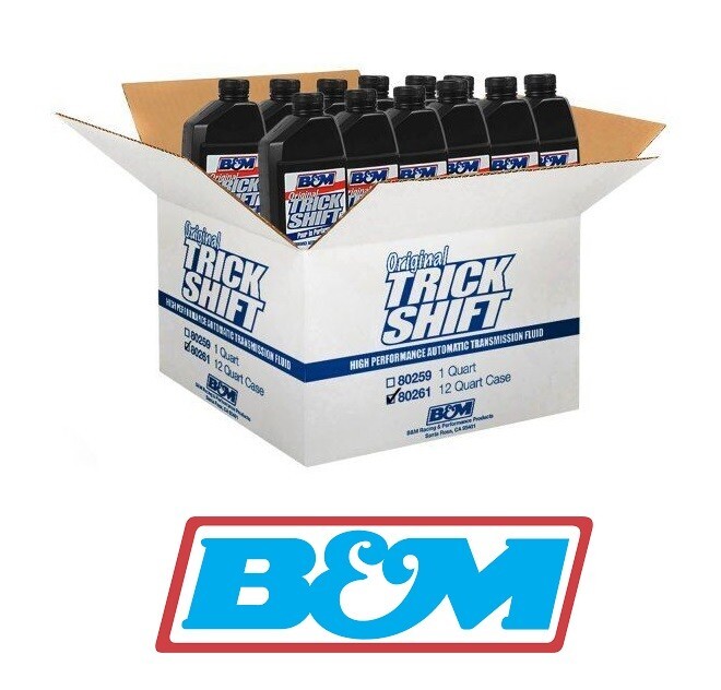 B&M Universal Trick Shift Automatic Transmission Fluid 12 Single Quart Bottles
