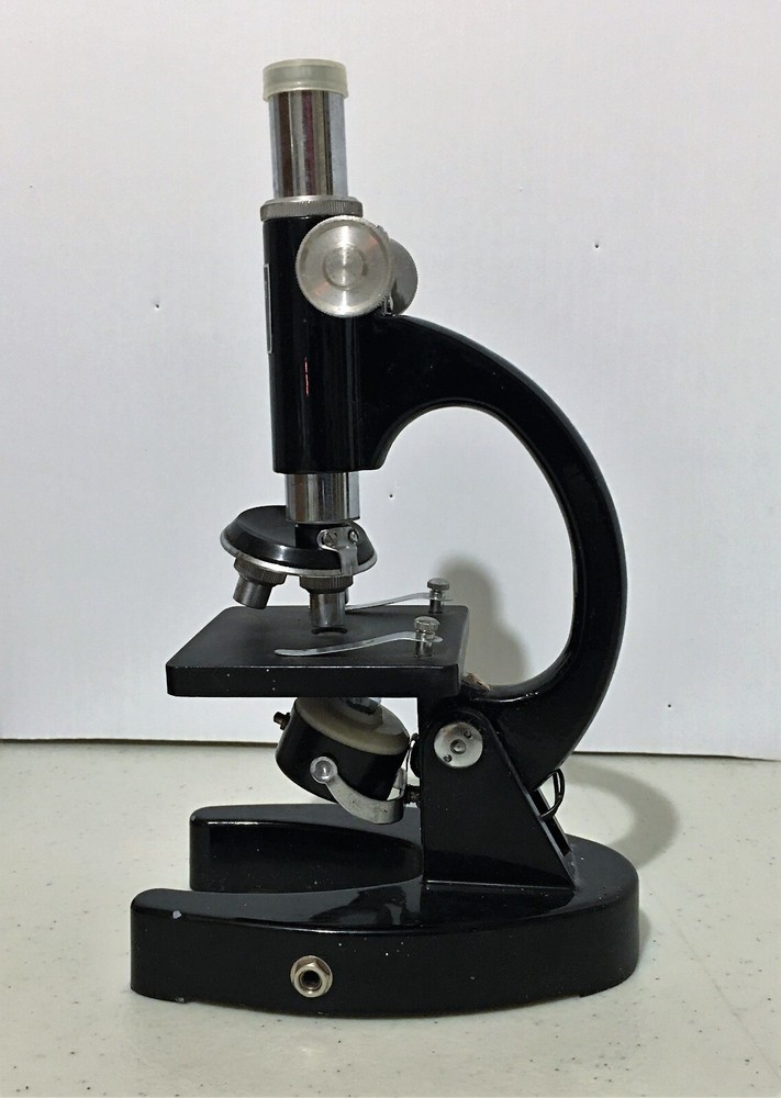 Tasco Microscope Deluxe Wood Case Box Japan