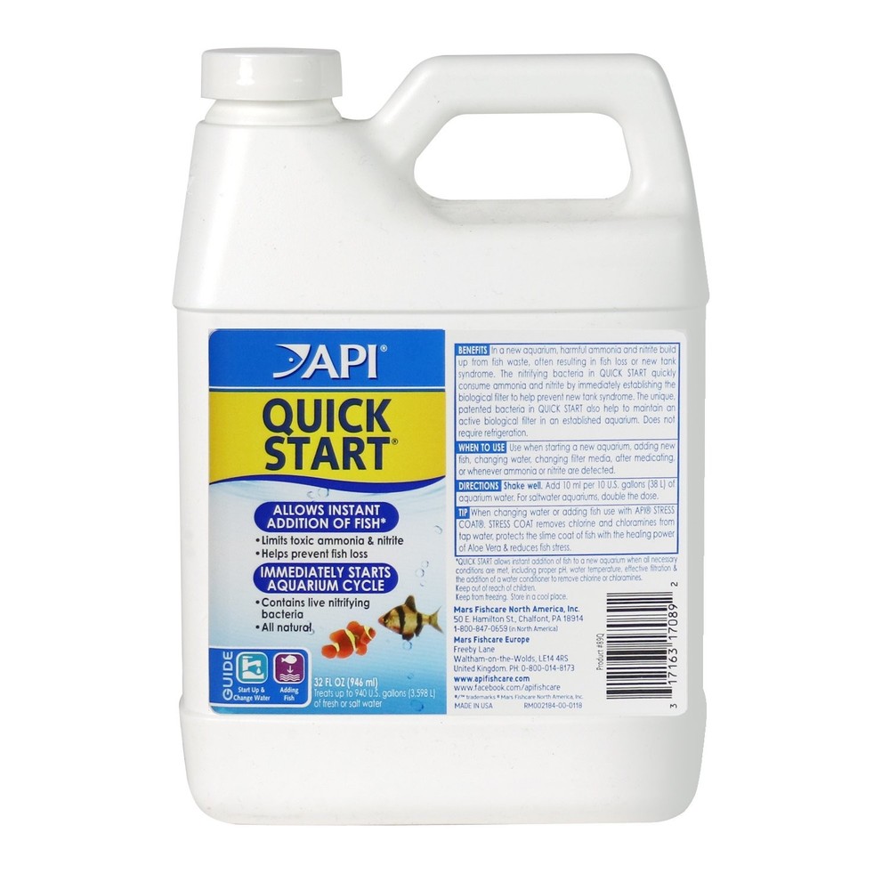 API QUICK START Nitrifying Bacteria 32oz Freshwater/Saltwater Aquarium