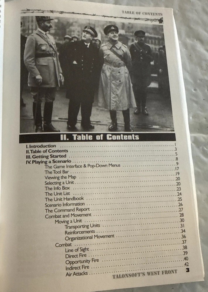 TalonSoft's WEST FRONT, Player's Guide Handbook 1998
