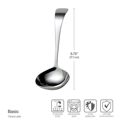 Towle Living Basic Serving Gravy LadleServing Utensil, Silverware