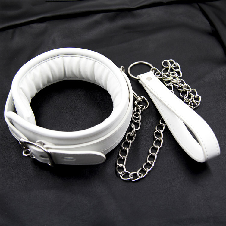 Binding Neck Collar Posture Corset with Chain Choker For Couples Restraints