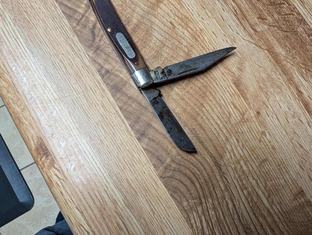 OLD TIMER Folding Pocket Knife with Multiple Blades
