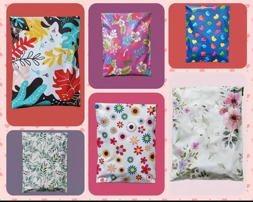 Polymailer mixed variety pack poly mailers 10x13 6 designs, 30 count