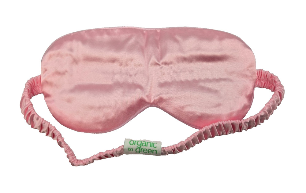 Satin Sleep Eye Mask & Blindfold With Elastic Strap/Headband, Soft, Pink