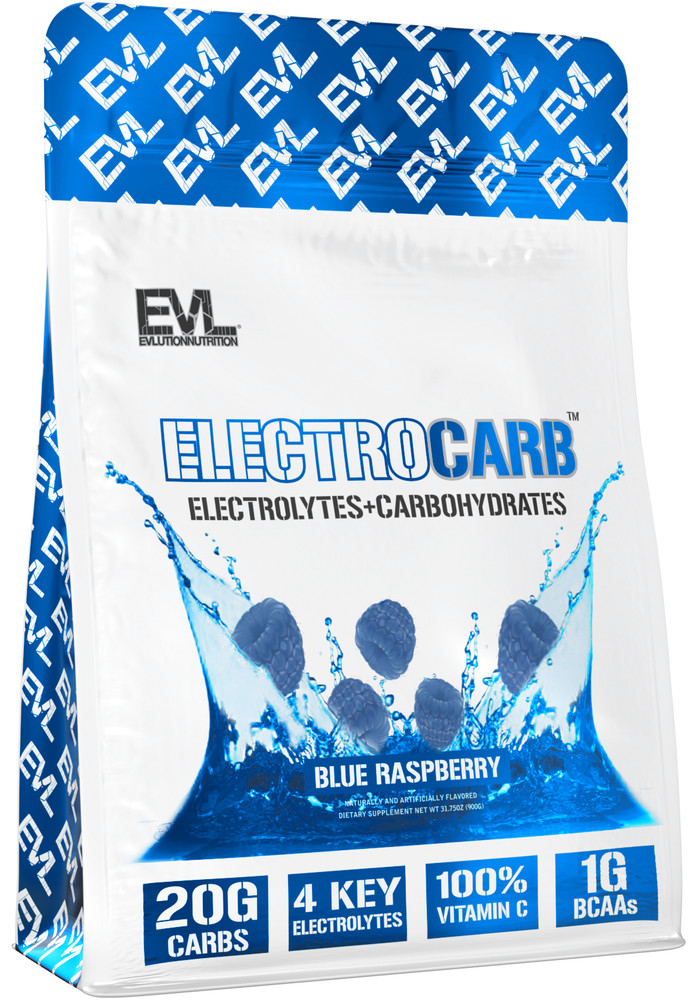 Evlution Nutrition ElectroCarb - Hydration Support - Blue Raspberry - 30 Serving