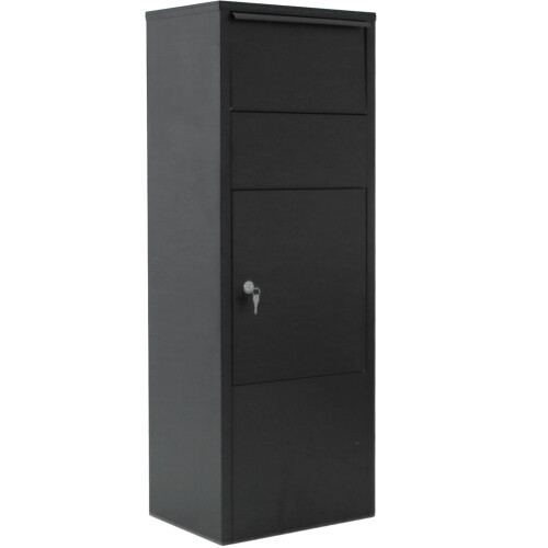 Large Package Delivery Parcel Mail Drop Box for Black, with Lockable Storage