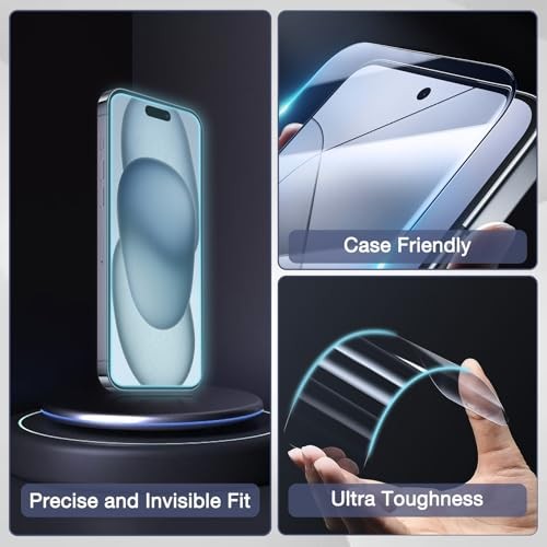 2-Pack Screen Protector for for iPhone 17/iPhone 16 Pro Anti Blue Light Matte