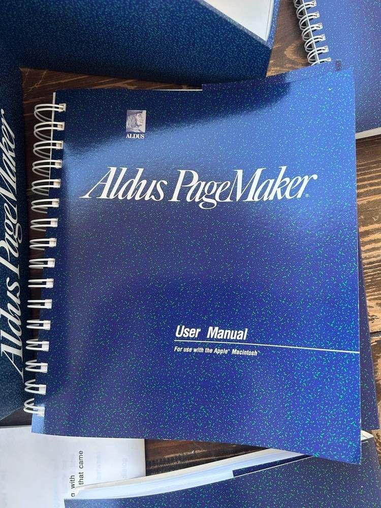 Aldus PageMaker 3.0 Macintosh Software 4 Disks Manuals Box