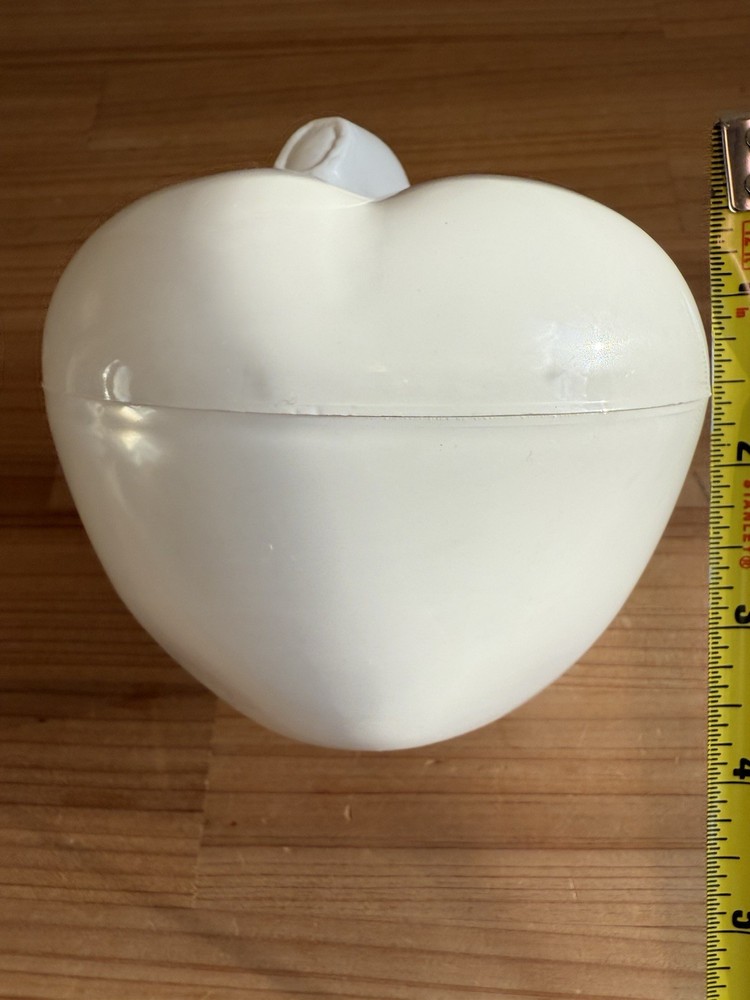 Apple Stuffed Pepper Microwave Cooker Container Holder White Plastic
