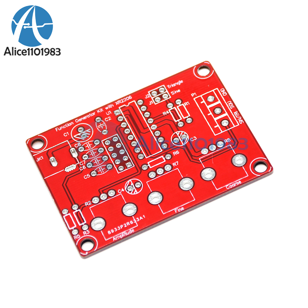 XR2206 Function Generator DIY Kit Sine Triangle Square Output 1HZ-1MHZ +Case