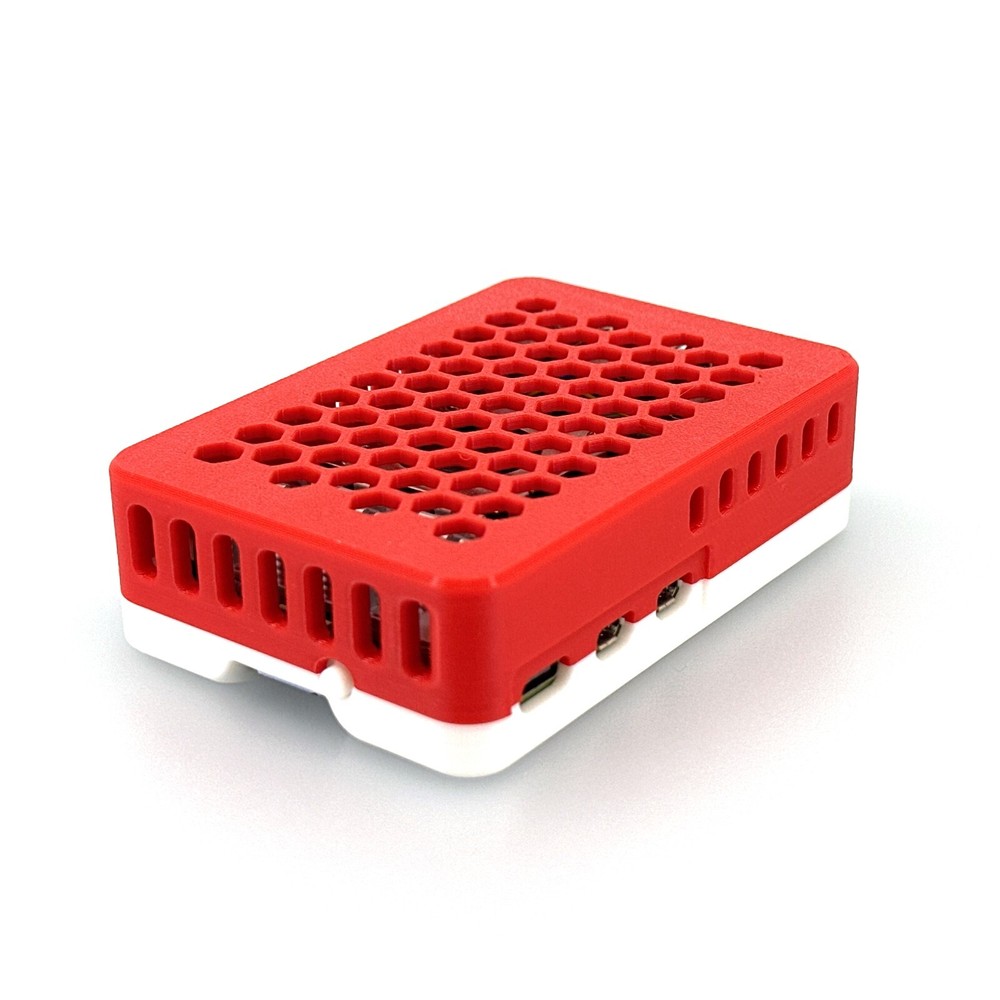 Raspberry Pi 5 Case, Custom 3D Printed with Silicone Bumper Pads, Ventilated