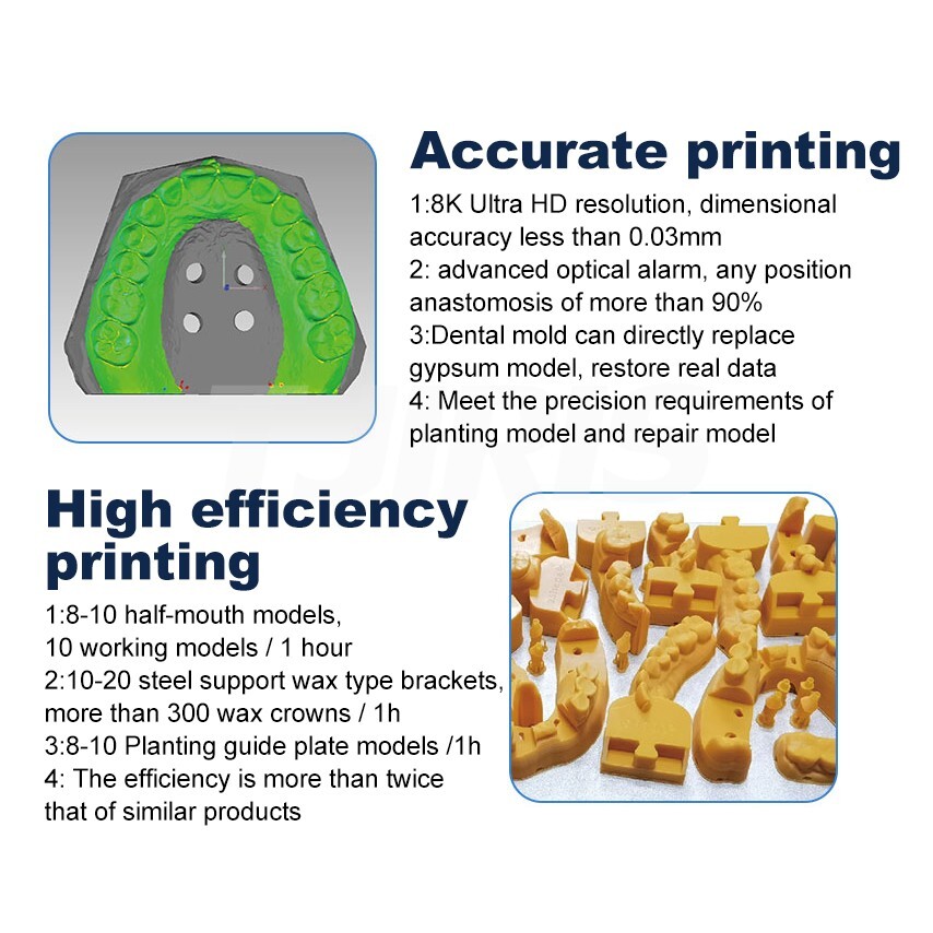 Dental 3D Printer LCD Printer Dentistry Lab 8K Resin 3D Printing Machine