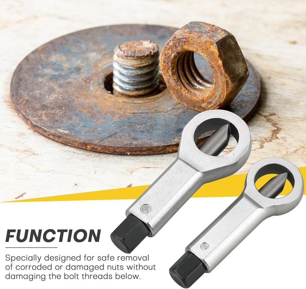 4PCS Nut Splitter Breaker 9-27mm Nut Remover Extractor Adjustable Cracker Tools