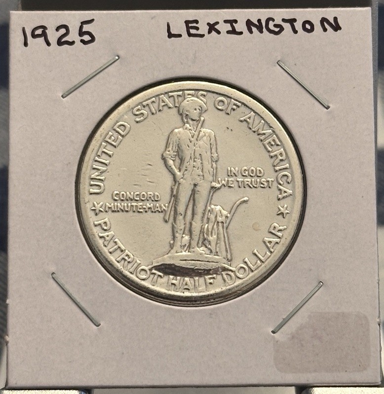 1925 Lexington Concord Silver Commemorative Half Dollar