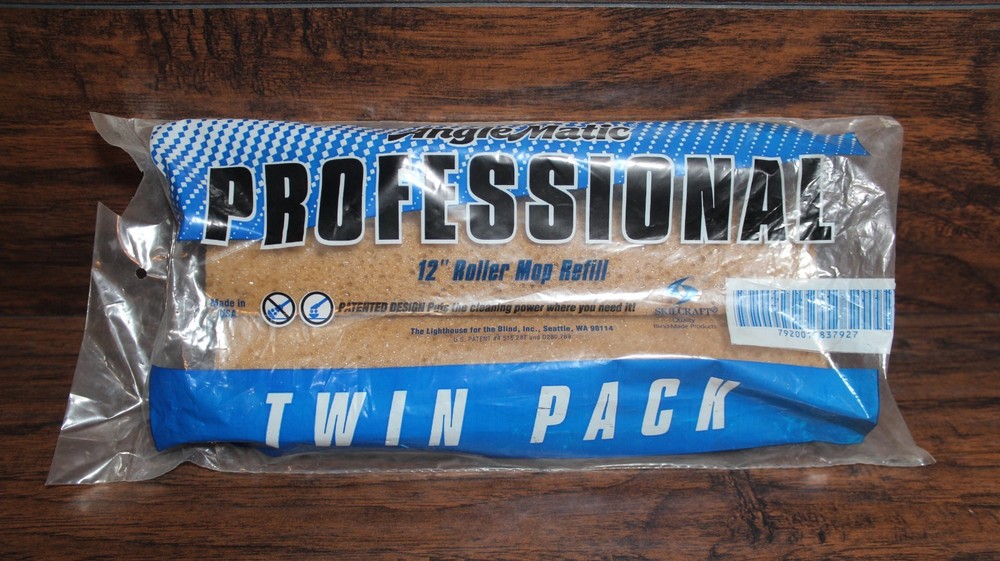 AngleMatic Professional 12" Roller Mop Refill Twin Pack for #00930 handle