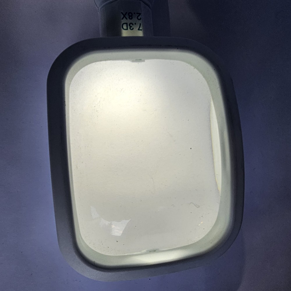 Coil Lighted LED Handheld 2.8X 7.3D Magnifying Glass Tested For Reading Etc