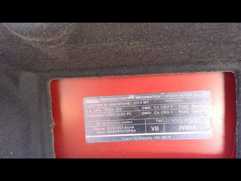 14-17 NISSAN VERSA Engine ECM Electronic Control Module 1.6L Hatchback 237033VB0