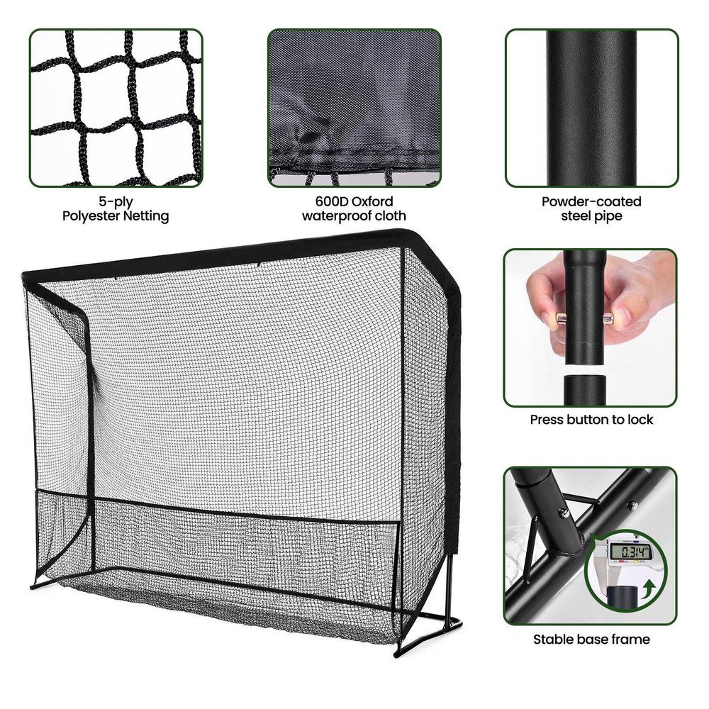 Golf Hitting Cage 11.6x6.8ft Golf Practice Net Heavy-Duty iron pipe Frame