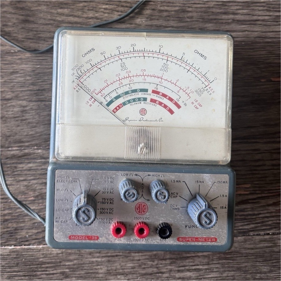 Vintage SICO Super-Meter Model 79 Multimeter – Untested / Powers On