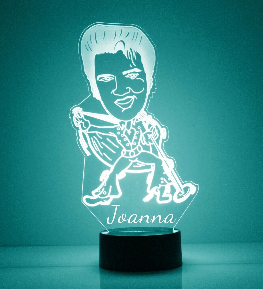 Elvis Presley LED Night Light, with Remote Control, Light Up Elvis Sign