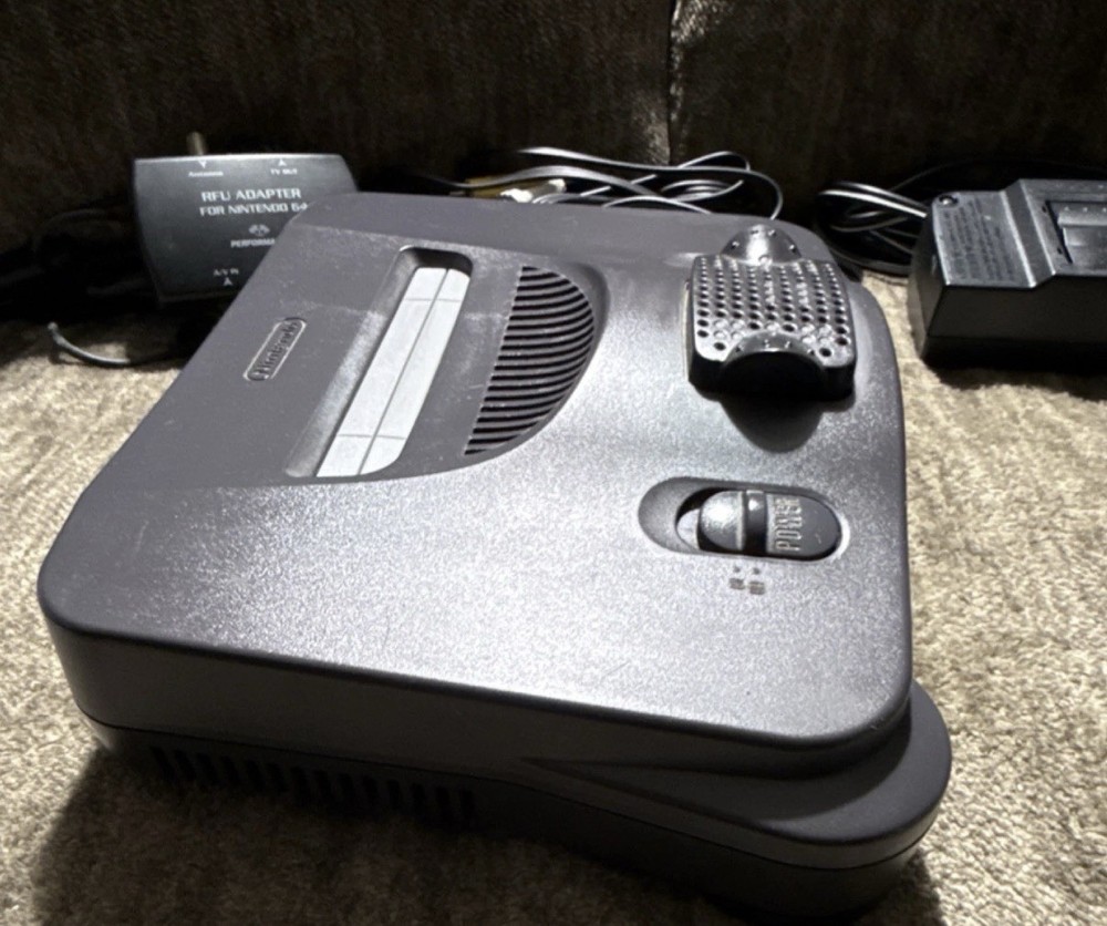 Nintendo 64 Gray Console (Expansion RAM, Controller, RCA, RFU) Cleaned & Tested