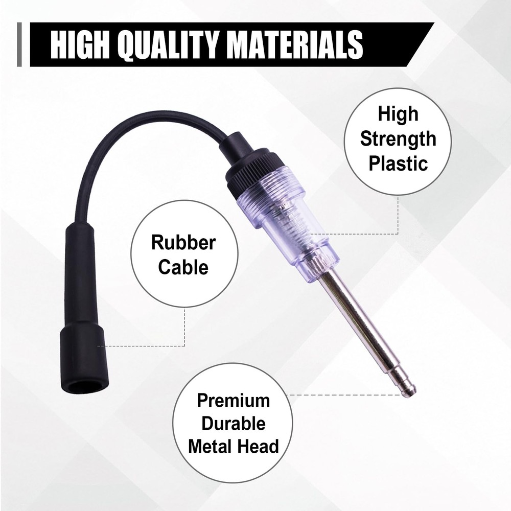 UHANBUT Inline Spark Plug Tester, Straight Boot Small Engine 2PCS, Black