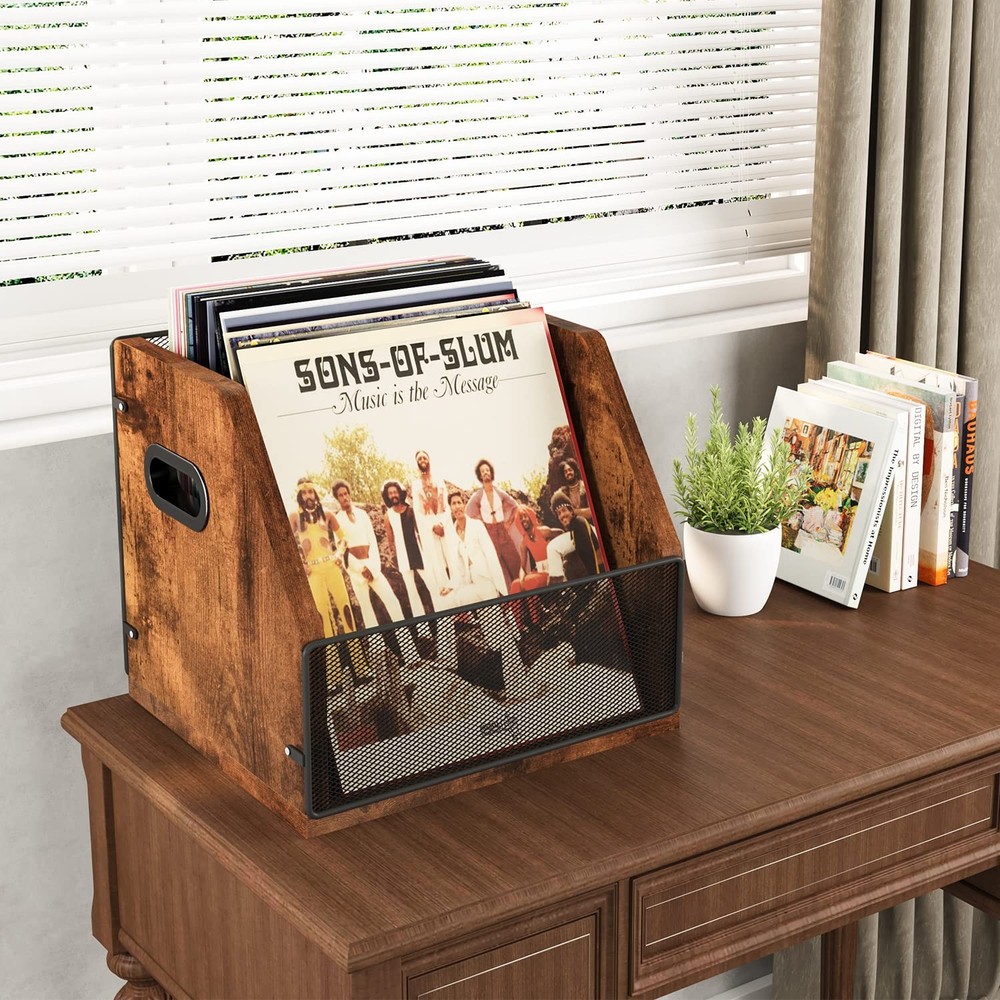 Homeiju Vinyl Record Rustic Brown Black (1 Pack), and