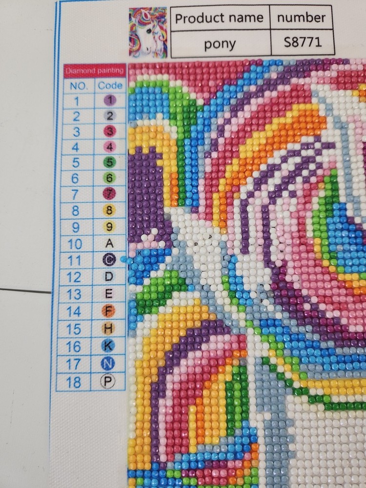 Completed Pony Bead Embroidery Scheme Pattern # S8771 Dimensions 16"x12".