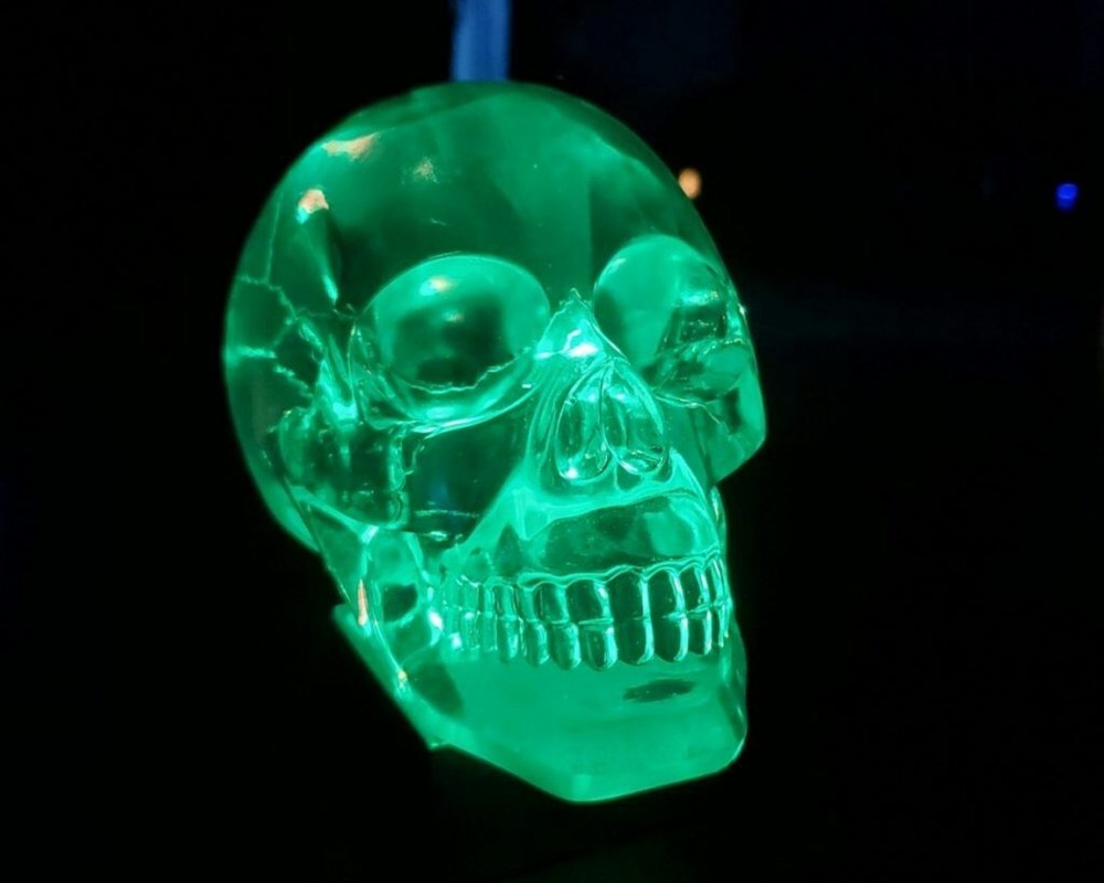 Translucent Human Clear Skull, Resin Crystal Skull, Oddities, Gothic Decor