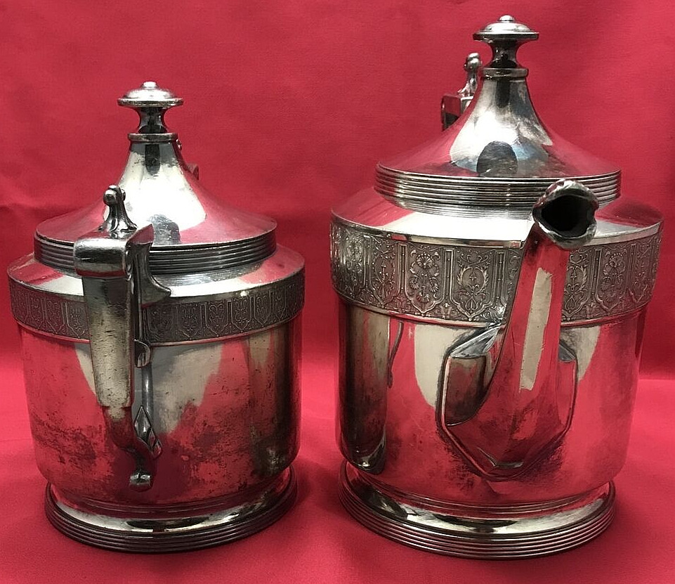 2 Pc Silverplated TEAPOT & COVERED WASTE Reed & Barton #2940