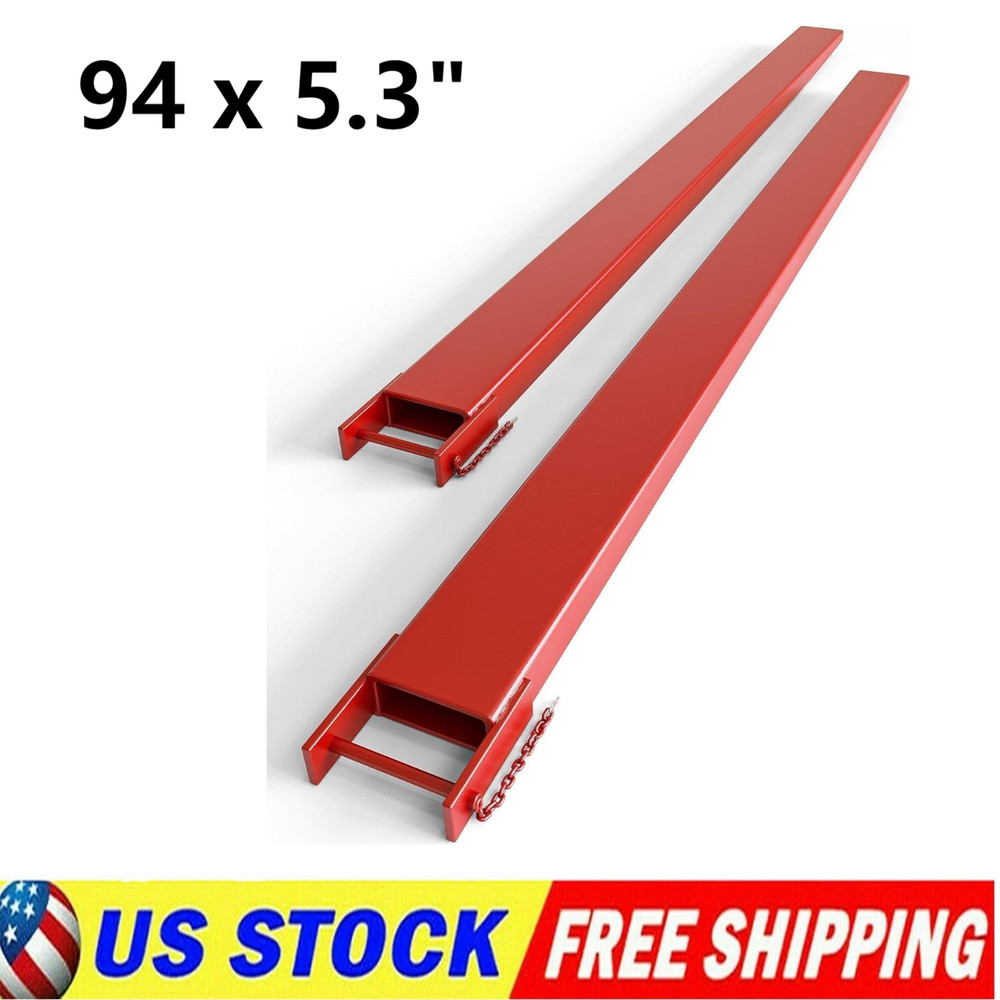 ✨1 Pair 94 x 5.3 Heavy Duty Forklift Fork Extensions 500LB Fork Pallet Extension